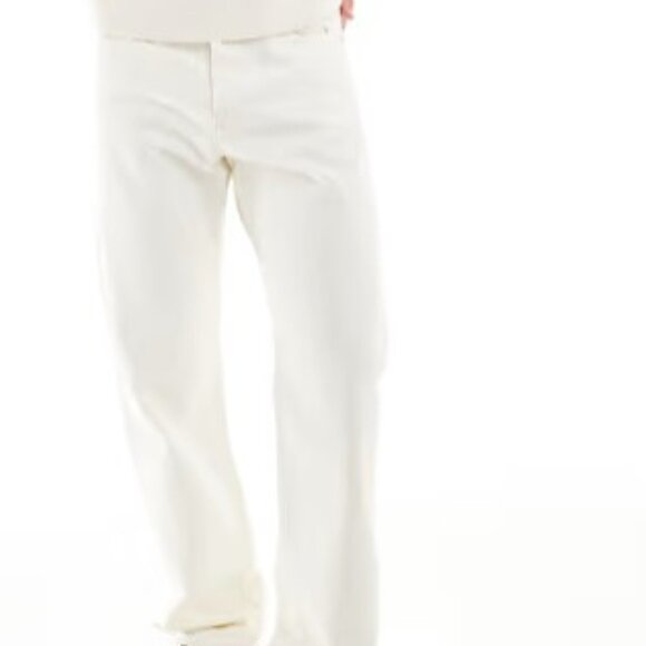 ASOS Topman off White Mens' Straight Leg Jeans Classic Style - Picture 1 of 8